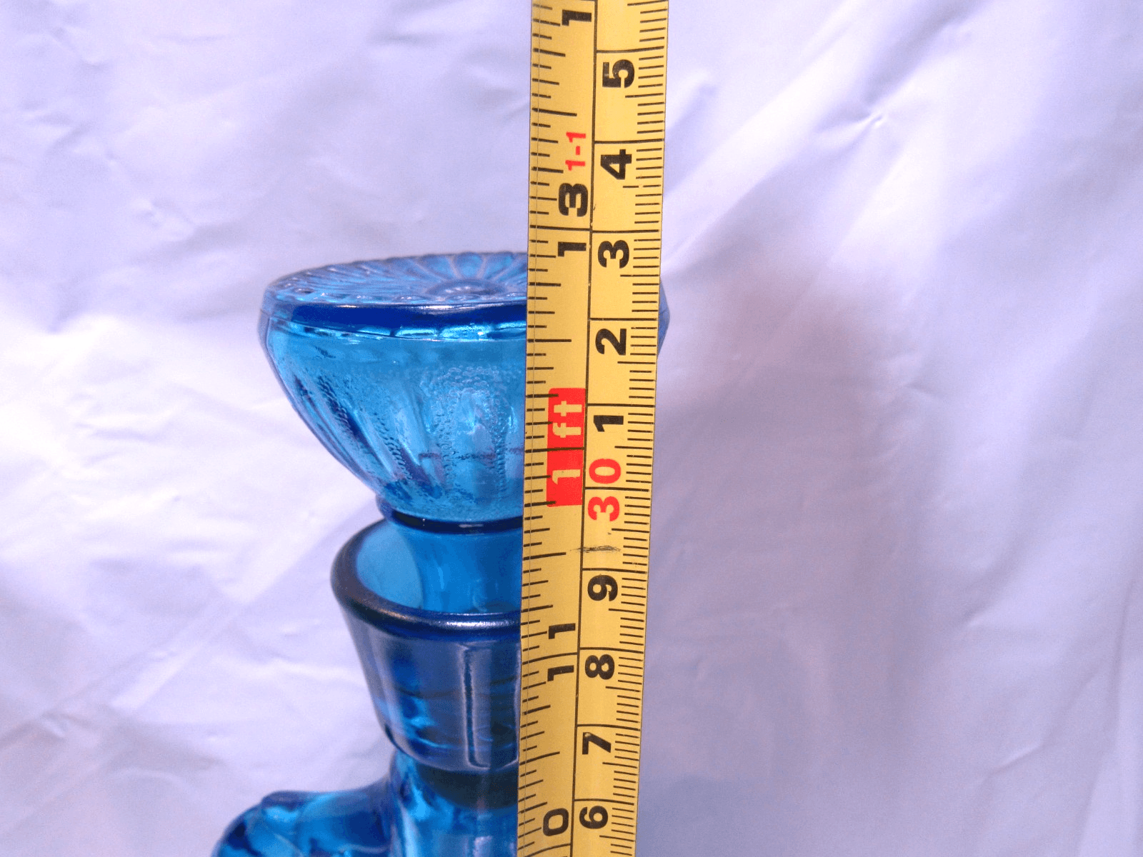 Vintage Cobalt Blue Glass Jim Beam Liquor KY DRB-230 Bottle Decanter (G28J) - Thumbnail 5