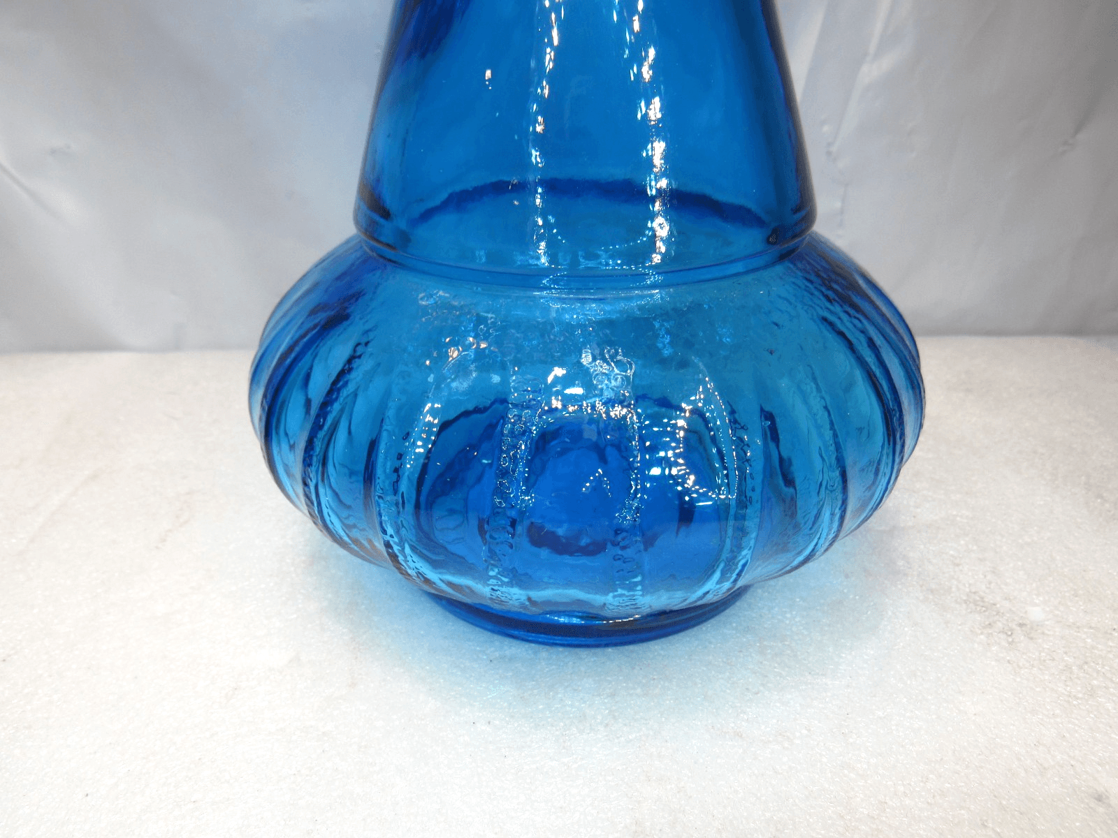 Vintage Cobalt Blue Glass Jim Beam Liquor KY DRB-230 Bottle Decanter (G28J) - Thumbnail 2