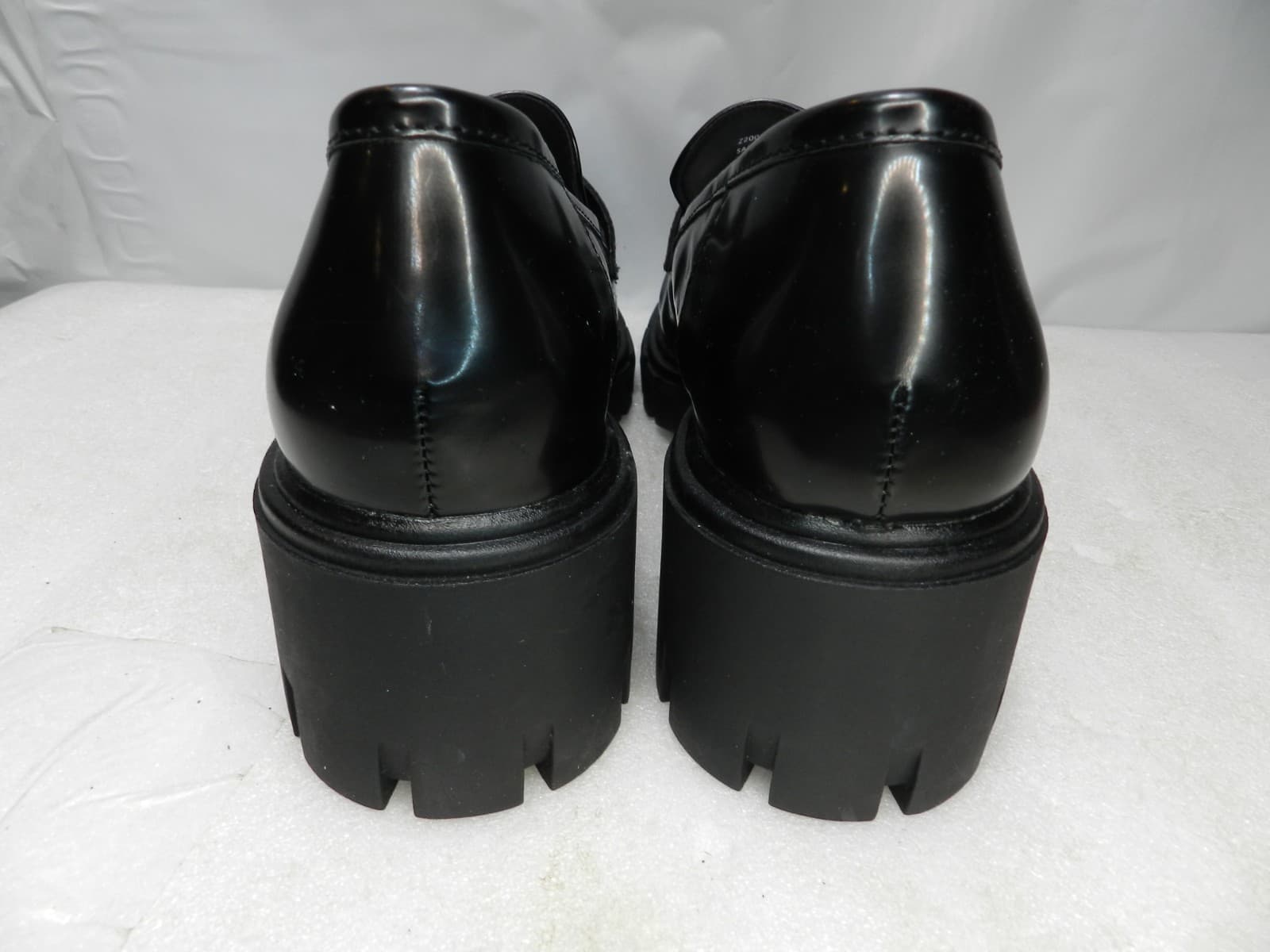 Me Too Platform Penny Loafers Sage 10 M Black Patent Slip On (L6K) - Thumbnail 5