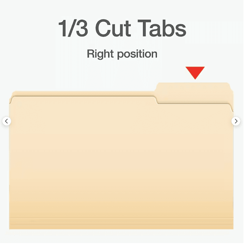 Pendaflex File Folder, 1/3-Cut Tab Legal Size Manila, 100/Box (753 1/3-3) (B27K - Thumbnail 6