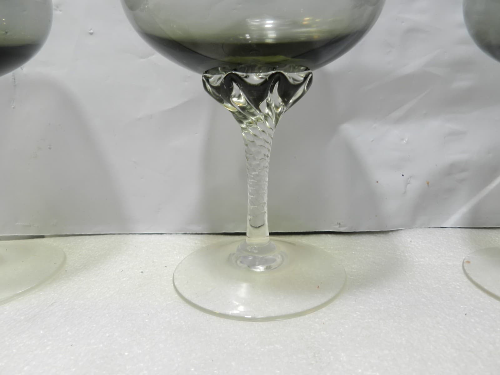 4 Vintage Coronation Smoke Champagne 5" Tall Cordial Glasses by Sasaki B29K - Thumbnail 3
