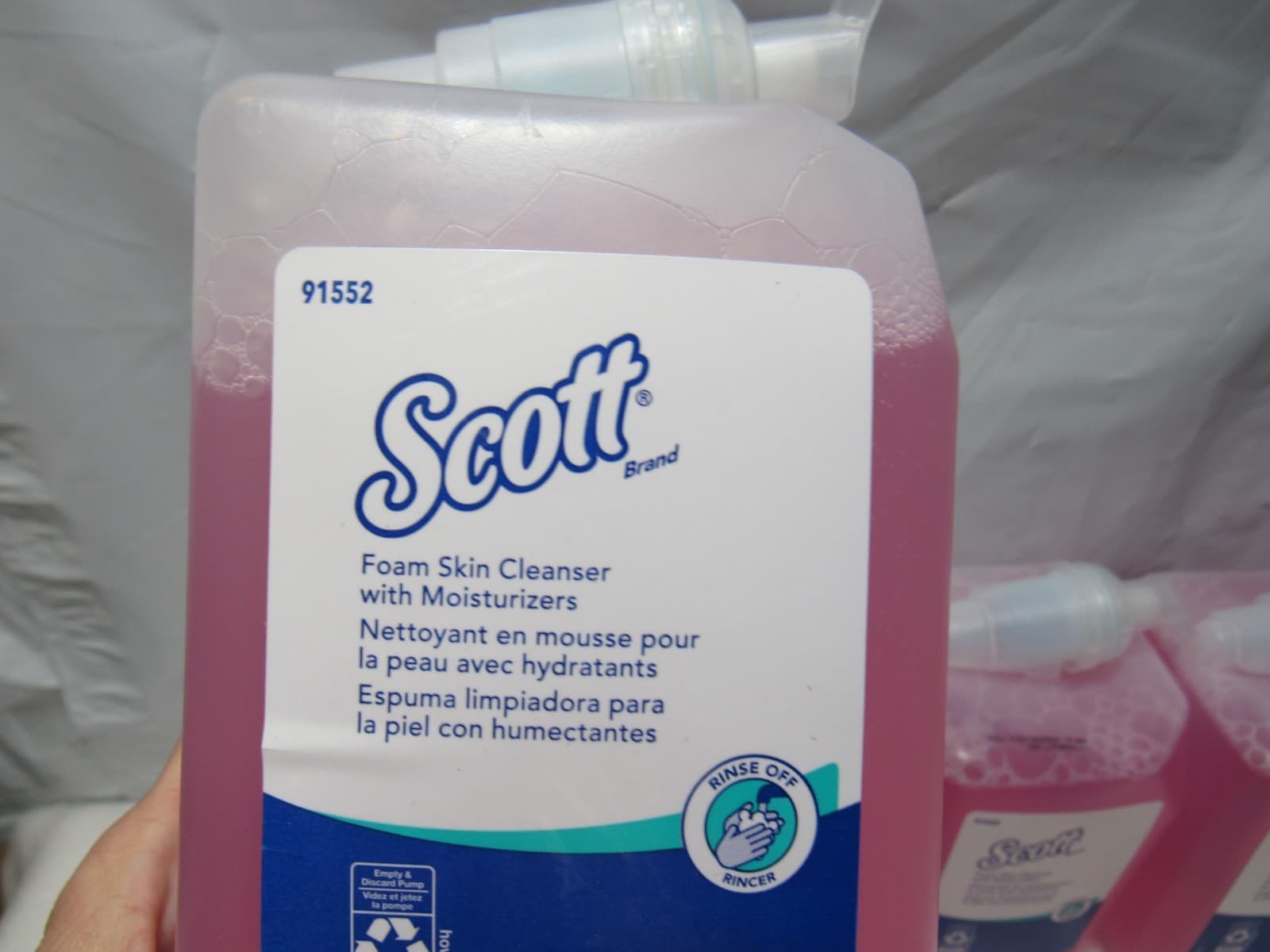 5 Refills Scott Foam Skin Cleanser with Moisturizers 1 Liter Refills (G34K) - Thumbnail 2