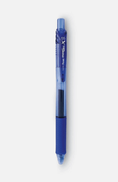 12 Pentel BLN105C 0.5 mm EnerGel-X Retractable Gel Pen - Blue Ink New E99K - Thumbnail 2