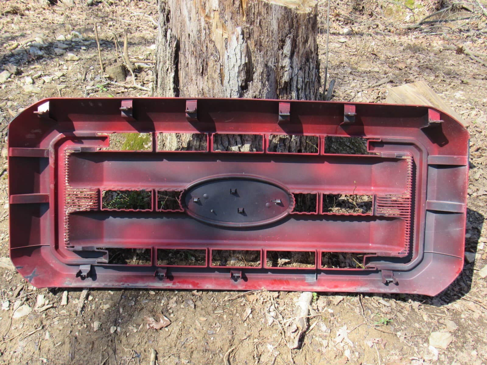 11-16 F250 Super Duty Front End Grille Grill Panel Bars RED OEM Factory W65JK - Thumbnail 4