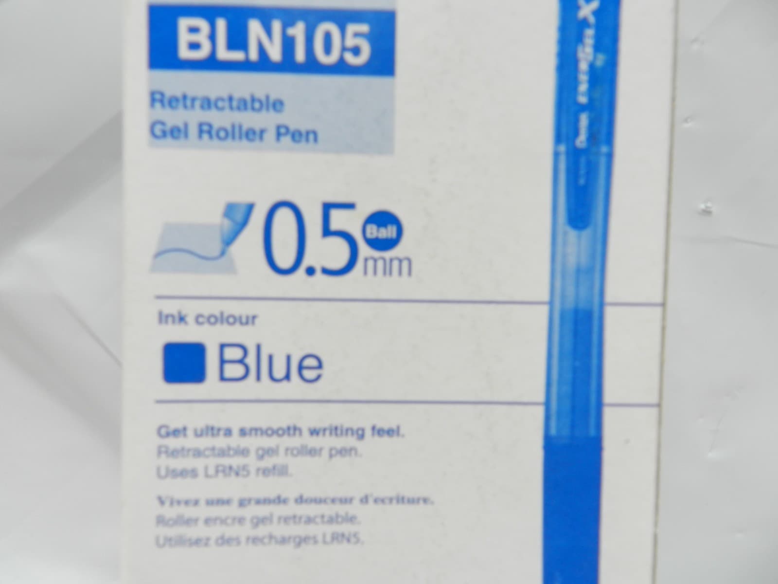 12 Pentel BLN105C 0.5 mm EnerGel-X Retractable Gel Pen - Blue Ink New E99K - Thumbnail 5