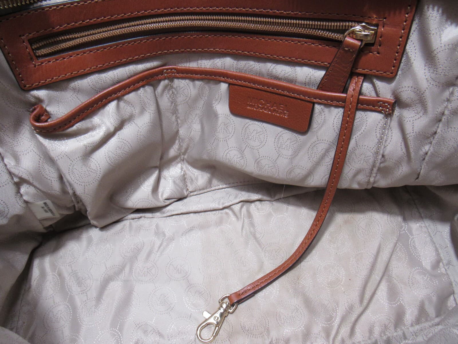 Michael Kors Large Selma Signature Logo Satchel Handbag Brown (P29M) - Thumbnail 7