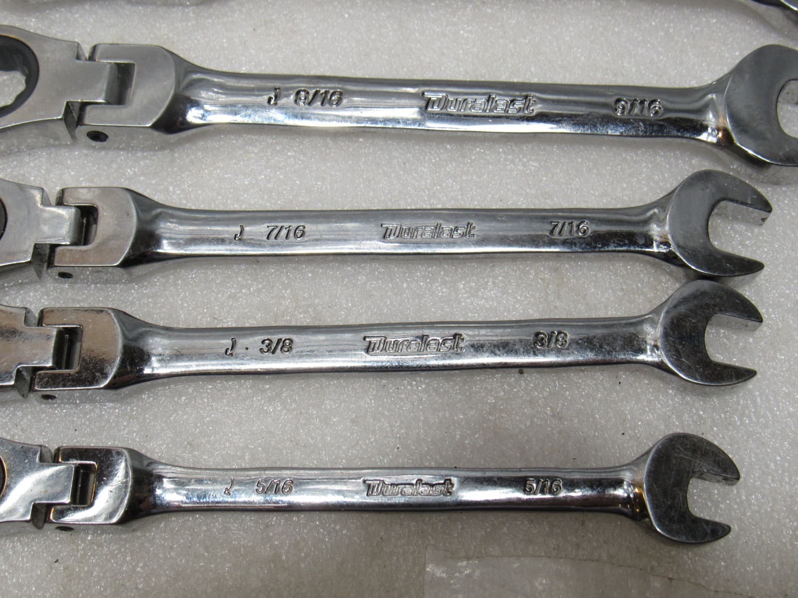 13 PC DURALAST SAE & mm COMBINATION WRENCH Flex Head Ratchet Mixed Set (J42K) - Thumbnail 14