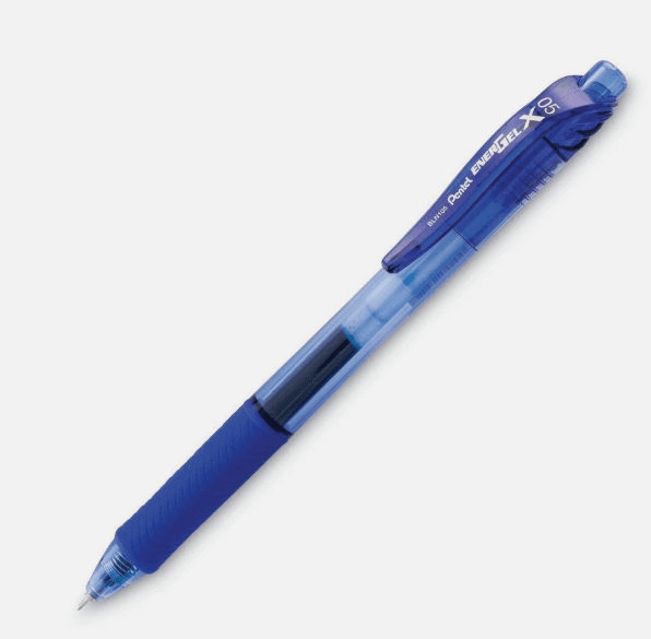 12 Pentel BLN105C 0.5 mm EnerGel-X Retractable Gel Pen - Blue Ink New E99K - Thumbnail 3