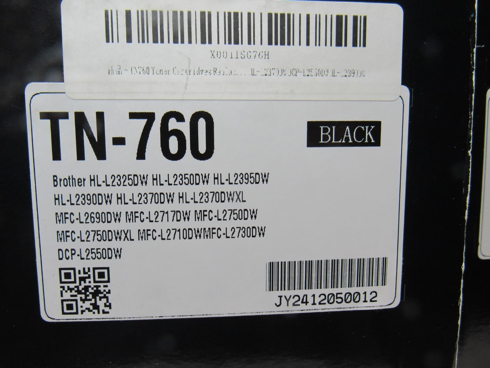 TN760 Toner Cartridge Compatible BLK Brother HL-L2325DW MFC-L2690DW Printer J48K - Thumbnail 2
