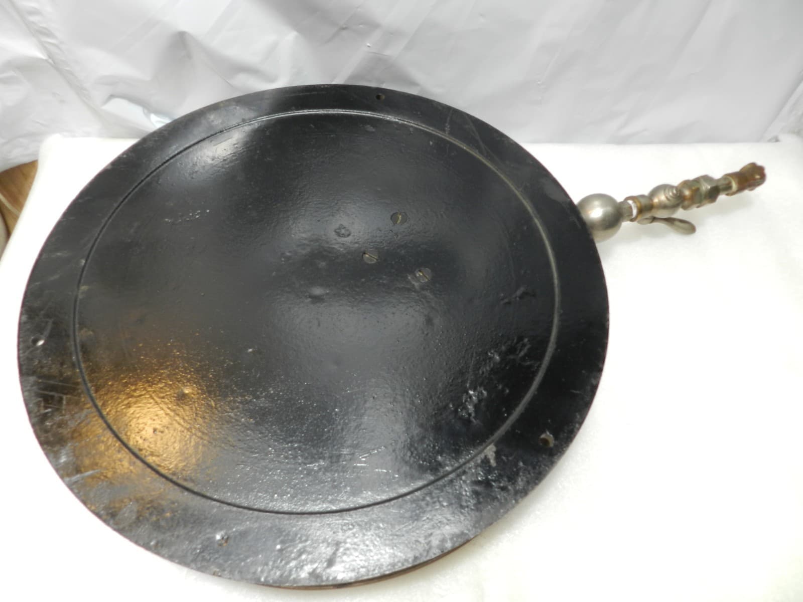 Huge 14 1/4" Antique Henry Vogt 300 PSI Steam Gauge Steampunk Cast Iron (F2JJ) - Thumbnail 11