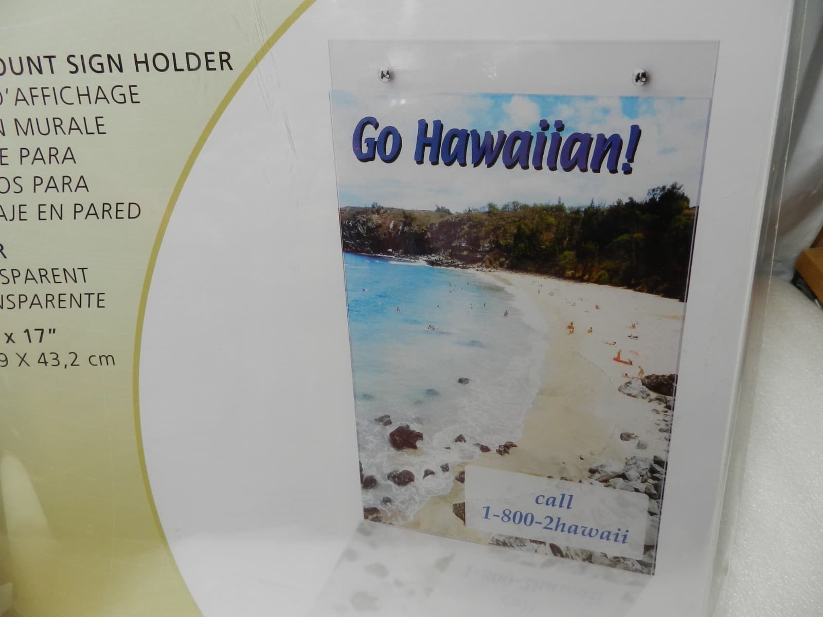 Deflecto Image Document Holder 11" x 17" Vertical Wall Mounted Clear Plastic B34 - Thumbnail 4