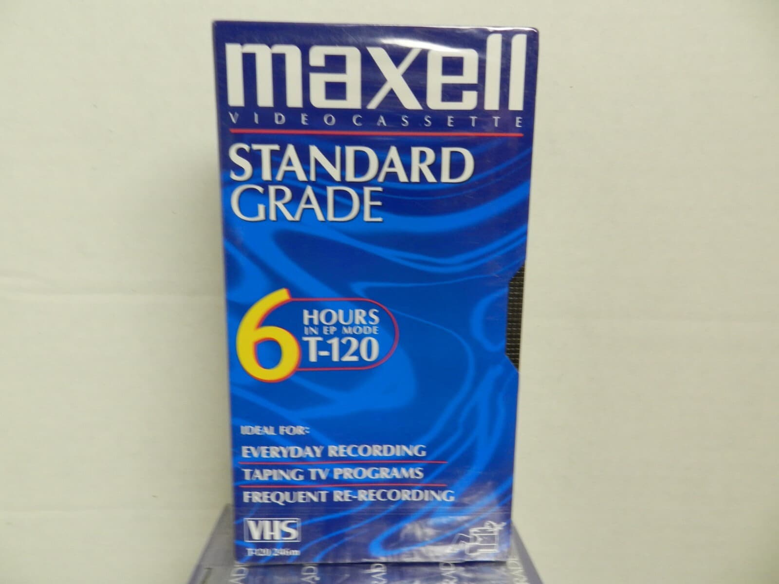 6 Maxwell VHS T-120 VCR Video Cassette Standard Grade 6 Hour SEALED D16J - Thumbnail 2