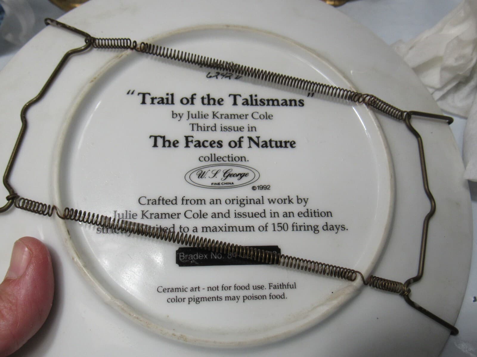 Julie Kramer Cole 1992 The Faces Of Nature Plates W.S. George (P39M) - Thumbnail 10