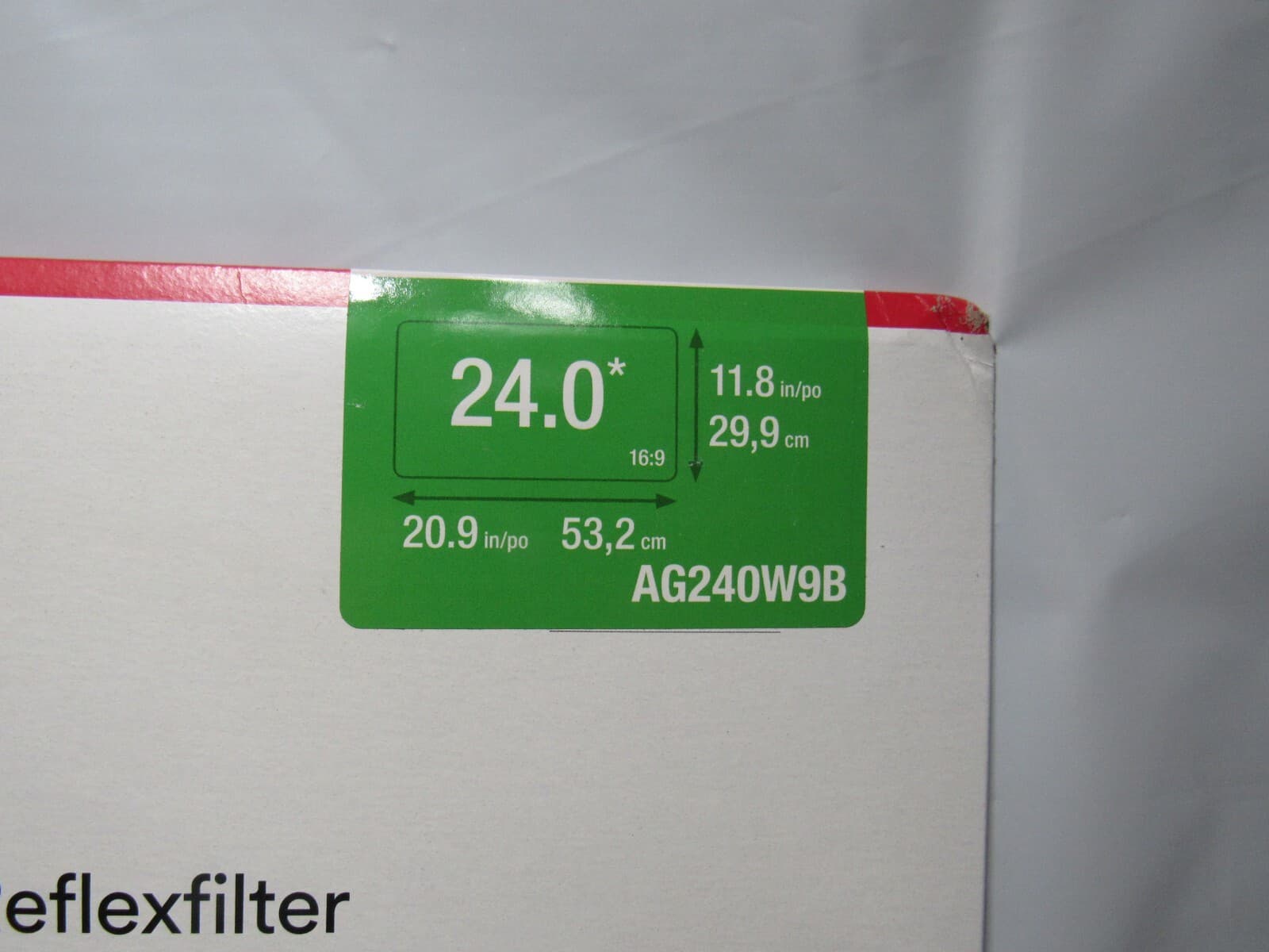 3M™ Anti-Glare Screen Filter for Monitors, 24" Widescreen (16:9), AG240W9B R64K - Thumbnail 4