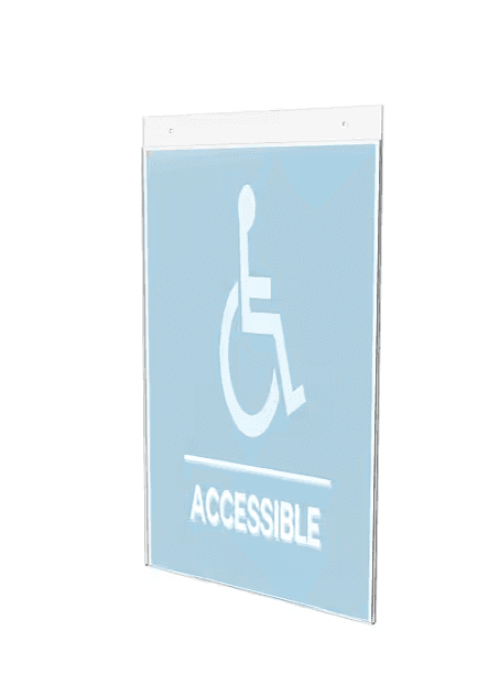 Deflecto Image Document Holder 11" x 17" Vertical Wall Mounted Clear Plastic B34 - Thumbnail 5