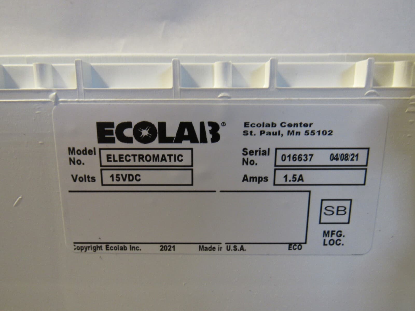 Ecolab Electromatic Solitaire Commercial Detergent Dispenser 9257-1520 N75K - Thumbnail 8