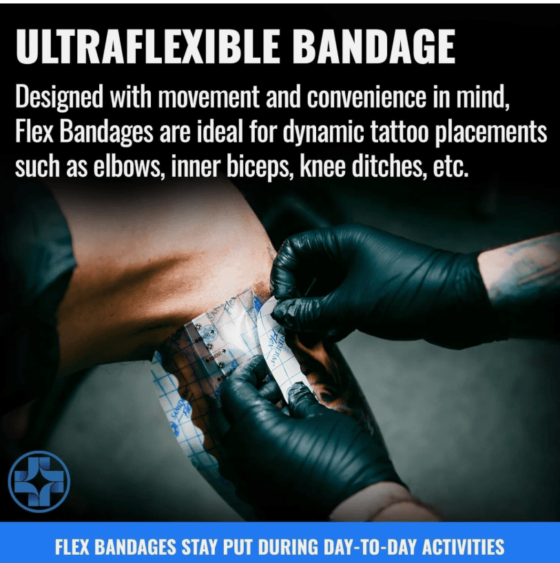 Saniderm Flex Tattoo Aftercare Bandage (New) 10.2 in x 2 yd, Transparent (L18K) - Thumbnail 4