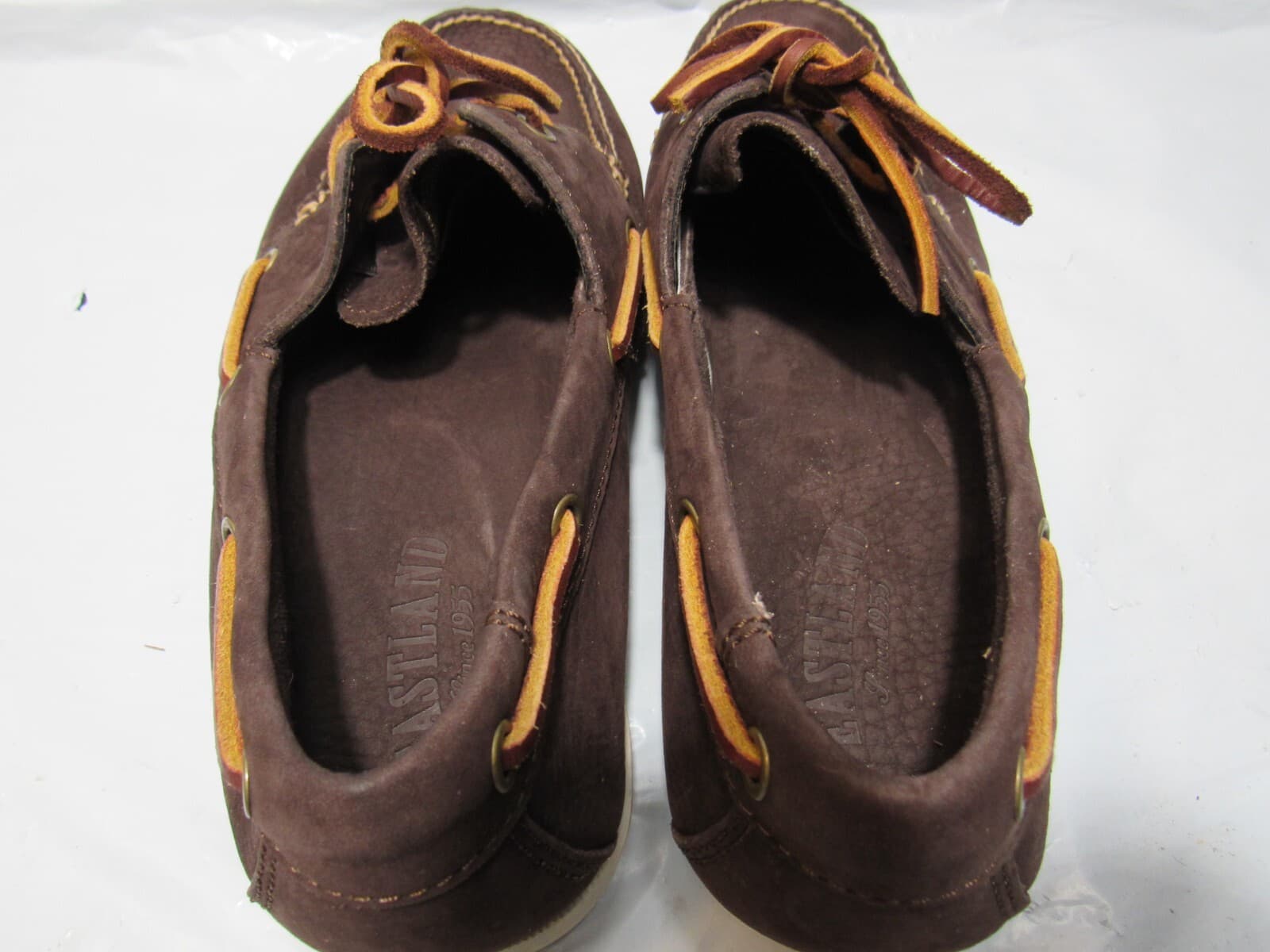 Eastland Yarmouth Dark Brown Leather Boat Shoes Mens Size 9 D (P47K) - Thumbnail 4