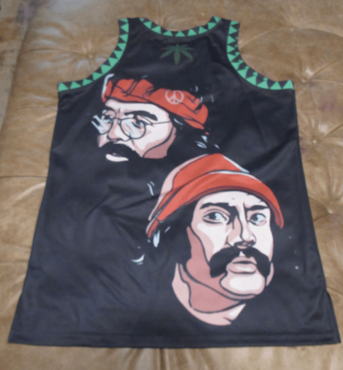 Headgear Classics Cheech and Chong Black Basketball Mens Tank Jersey XL (W75K) - Thumbnail 4