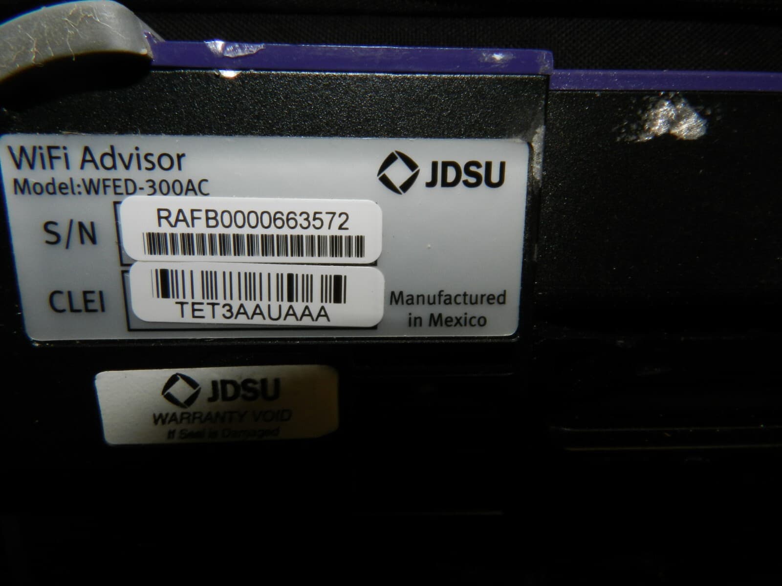 2 JDSU WFED-300AC WiFi Advisor Wireless LAN Analyzer, Battery & Case T14K - Thumbnail 4