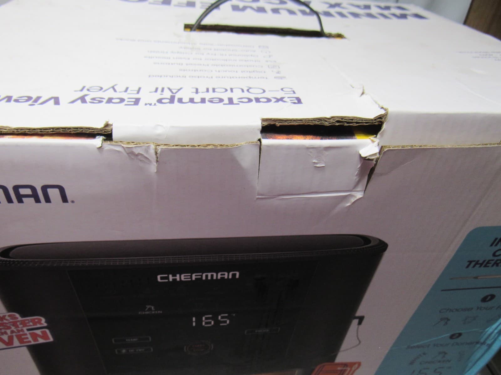 CHEFMAN 5-Quart Digital Air Fryer w/ Temperature Probe Easy View Black (U67K) - Thumbnail 14