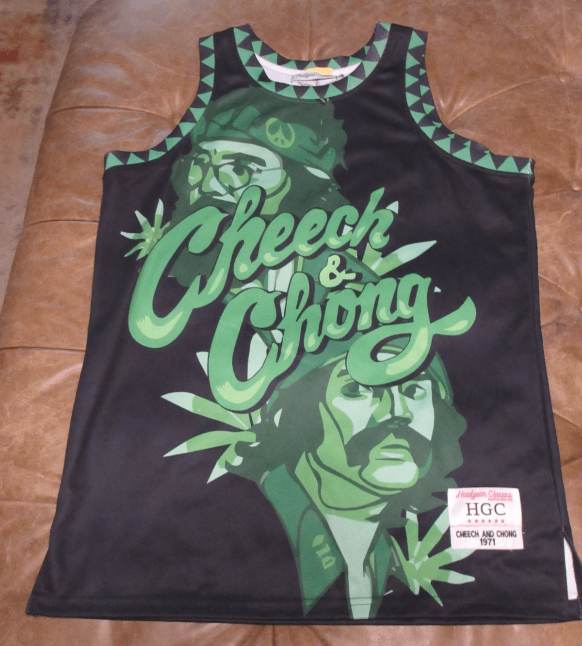 Headgear Classics Cheech and Chong Black Basketball Mens Tank Jersey XL (W75K) - Thumbnail 3