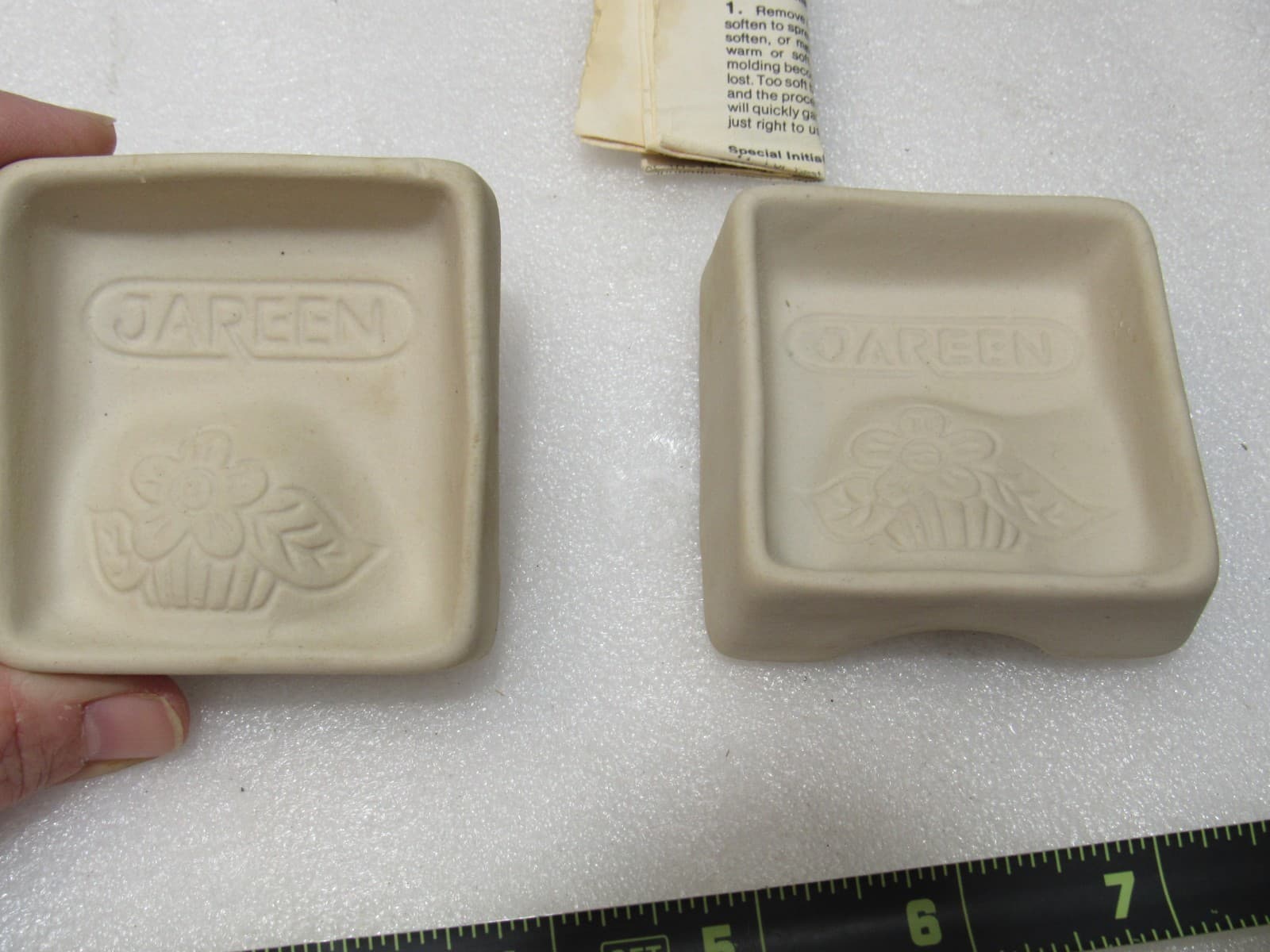 VTG Jareen Edible Compliments Floral Basket Porcelain Mold Butter Chocolate F11K - Thumbnail 6