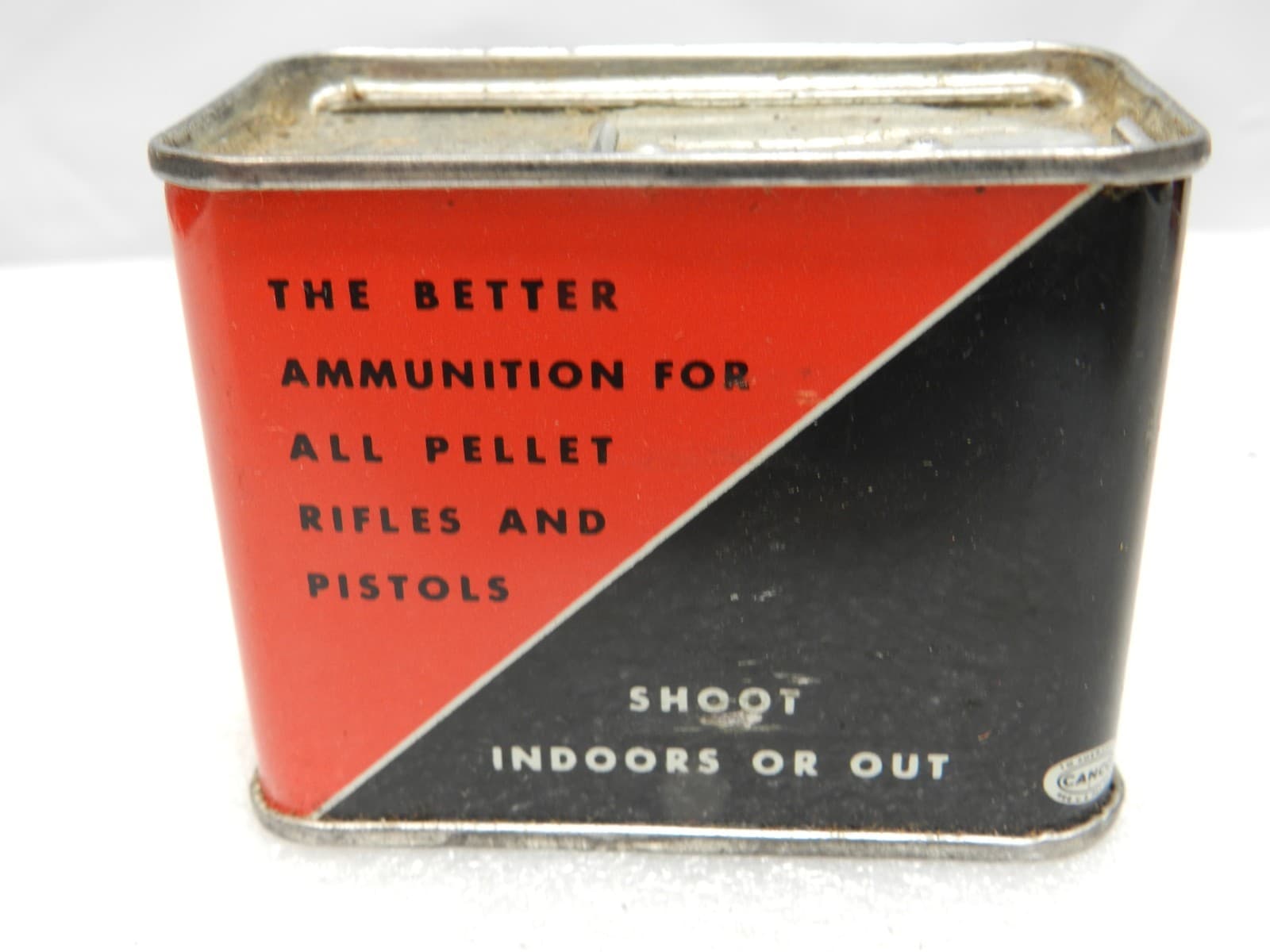 Vintage Crosman 22 Cal Super Pells FULL Antique Advertising Tin (G46S) - Thumbnail 3