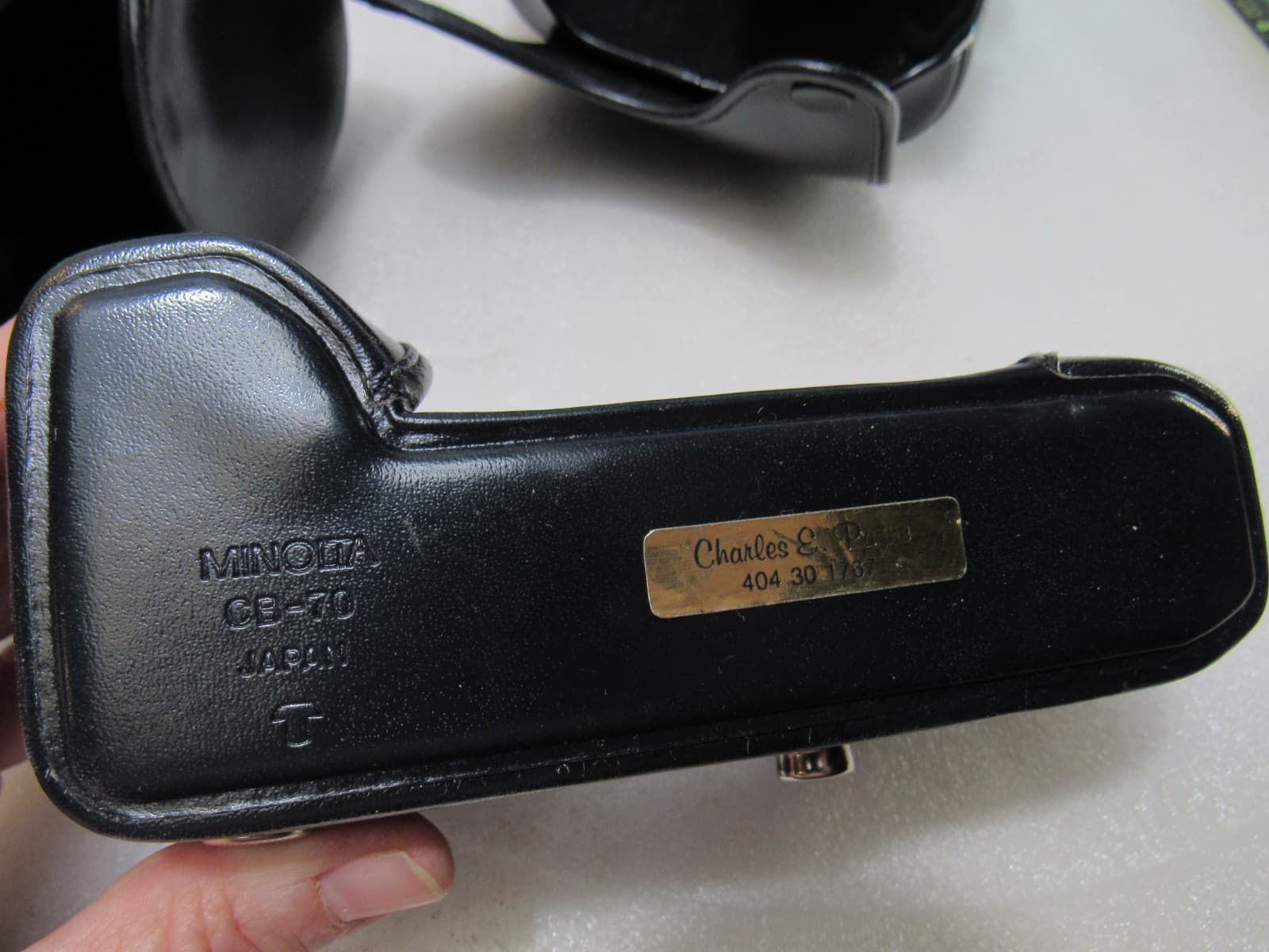 Vintage Minolta CF-70 & CF73 Black Leather Camera Case (F9J) - Thumbnail 9
