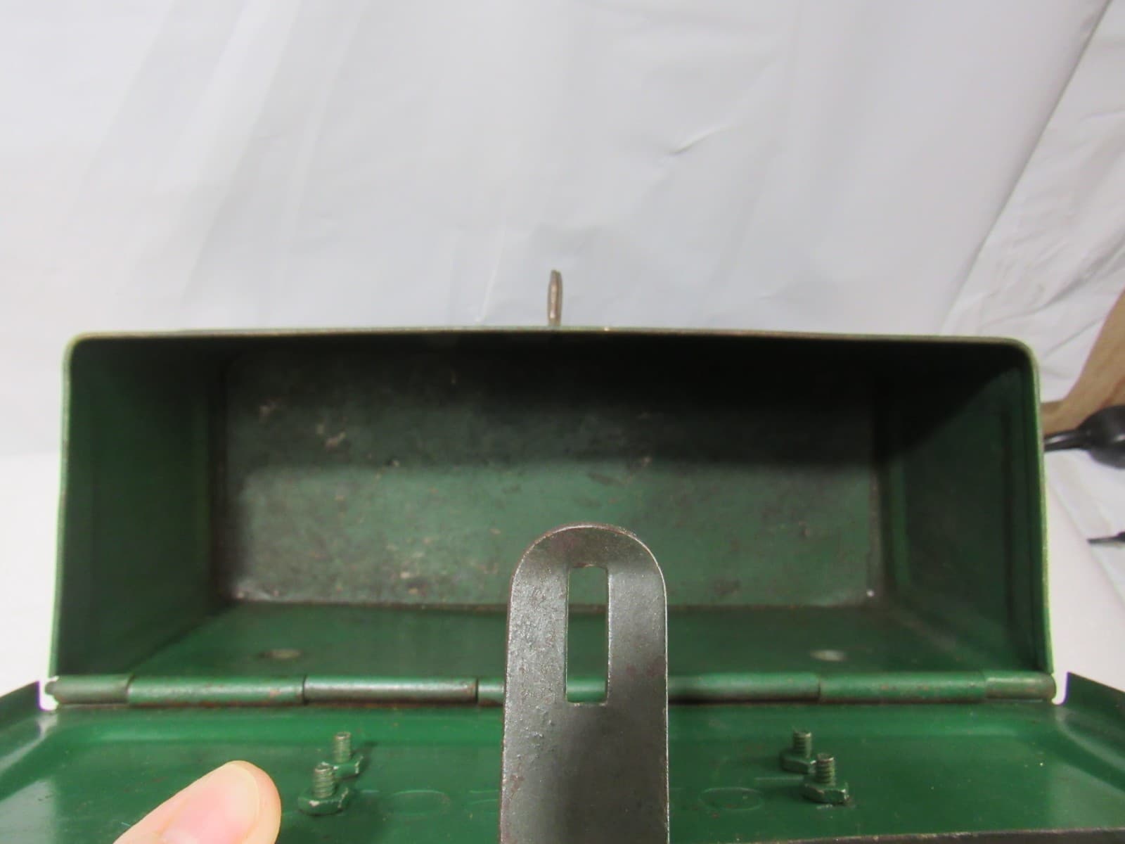 Vintage Antique Original Embossed Green Fordson Tractor Tool Box (F12JJ) - Thumbnail 13