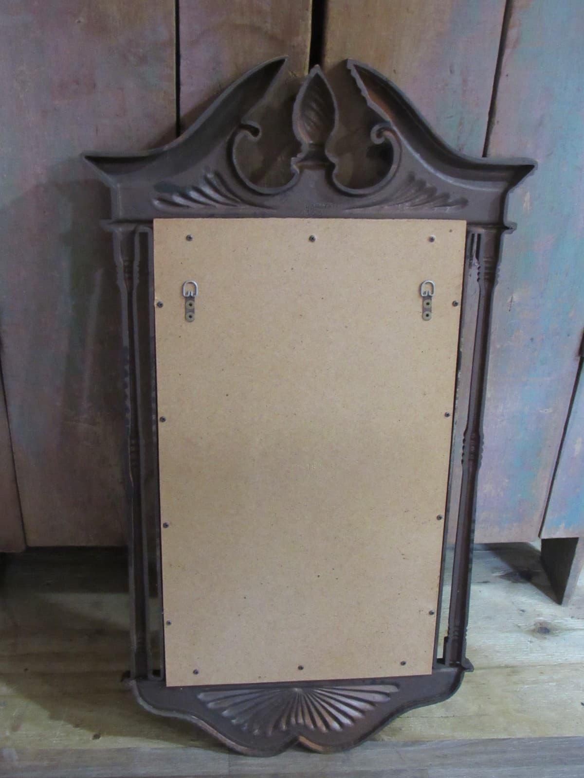 Colonial Style Wall Mirror BURWOOD 1972 Vintage #0355 Columns Split Pediment Y71 - Thumbnail 8