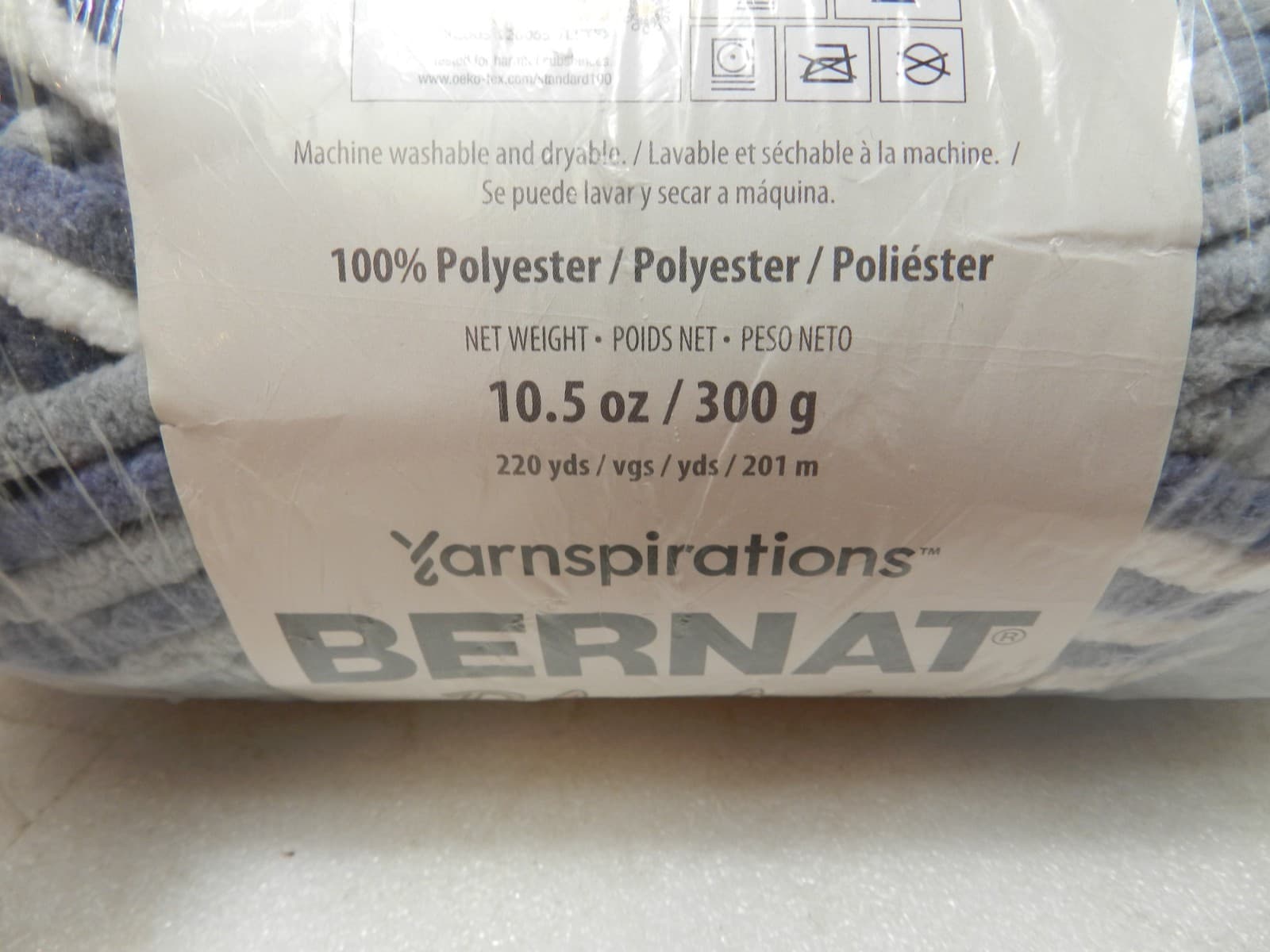 2 Bernat Blanket #6 Super Bulky Polyester Yarn Faded Blues 10.5oz/300g Each L30K - Thumbnail 6