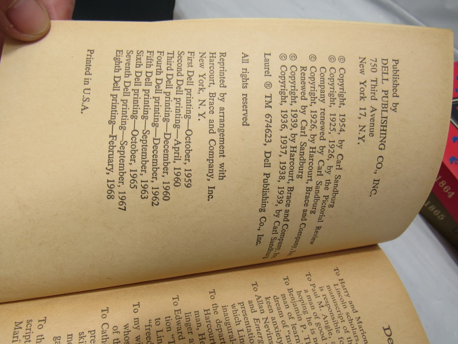 Carl Sandburg's Abraham Lincoln 3 Volume Paperback Set 1968 Dell (P57K) - Thumbnail 7