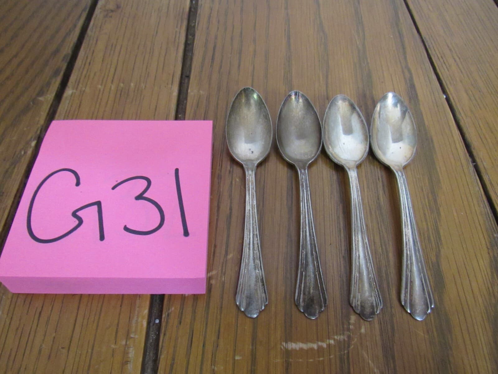 4 Racebrook 1937 LYNBROOK 4 Salt Baby Teaspoon Spoons G31K - Thumbnail 2