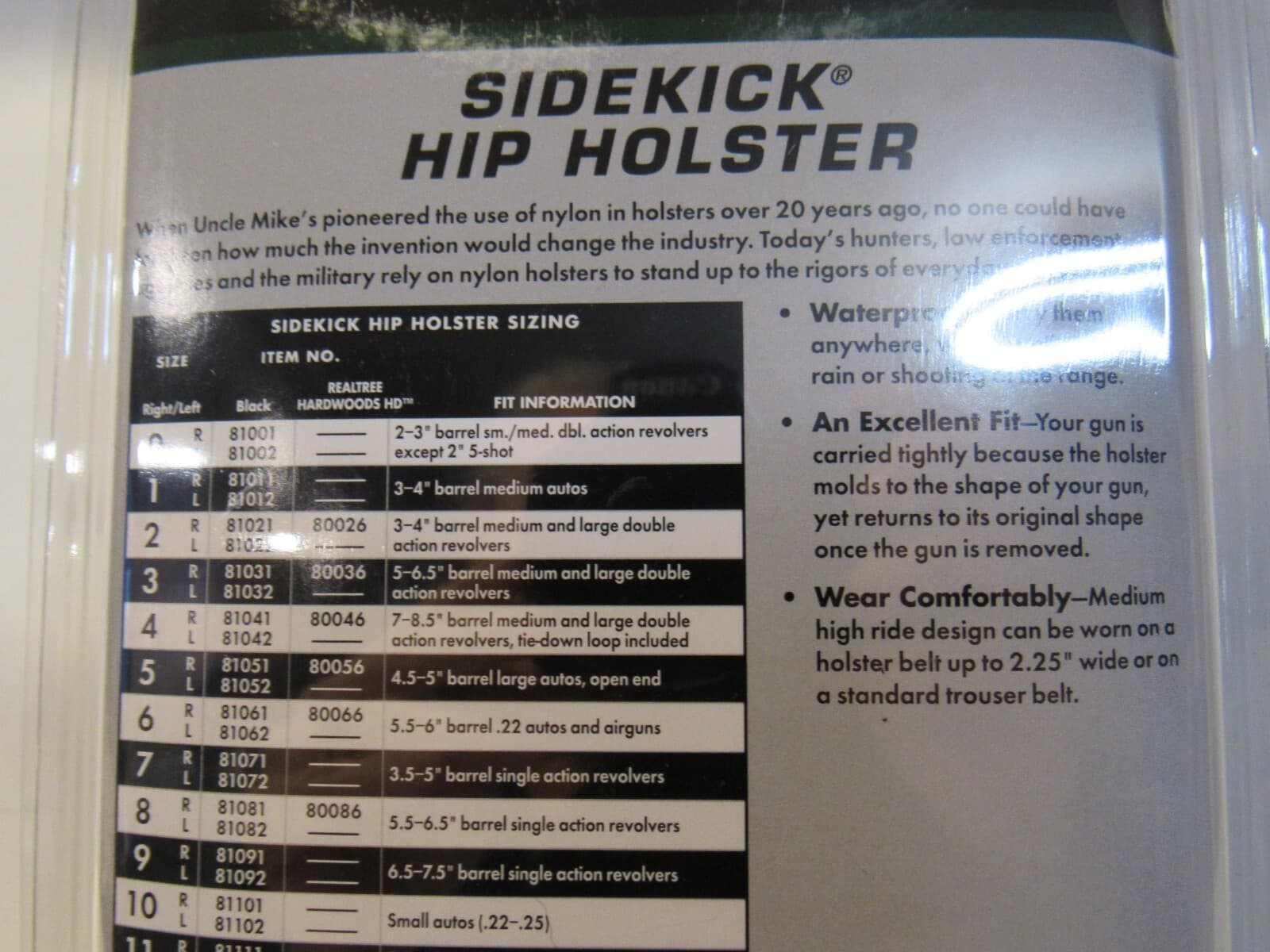 2 - Uncle Mike's Sidekick Hip Holster Size 5 Right Hand RH 4.5-5.5" 81051 S61 - Thumbnail 6