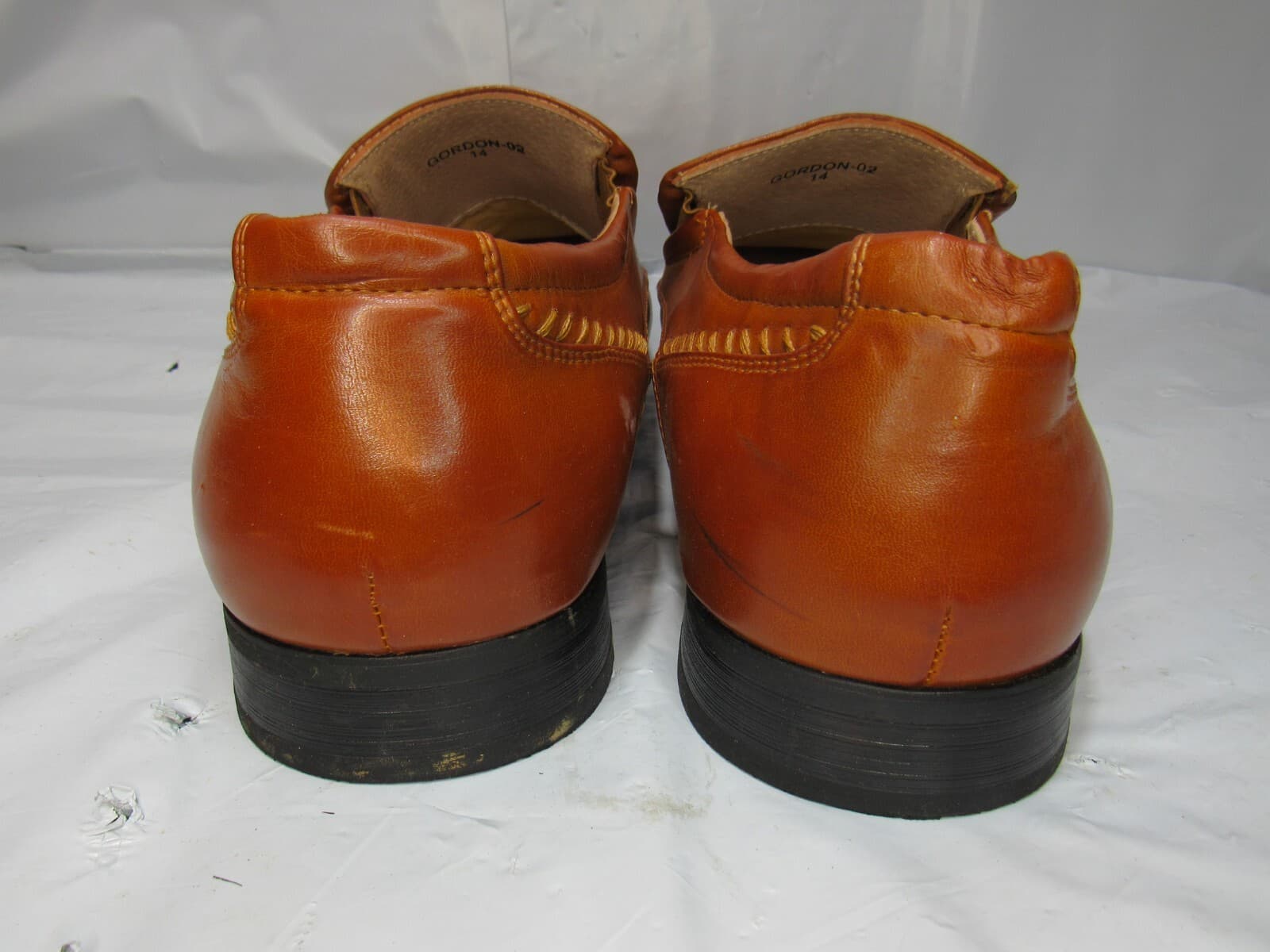 Bruno Marc Men Gordon Leather Classic Dress Shoe Slip On Size 14 brown (P61K - Thumbnail 5