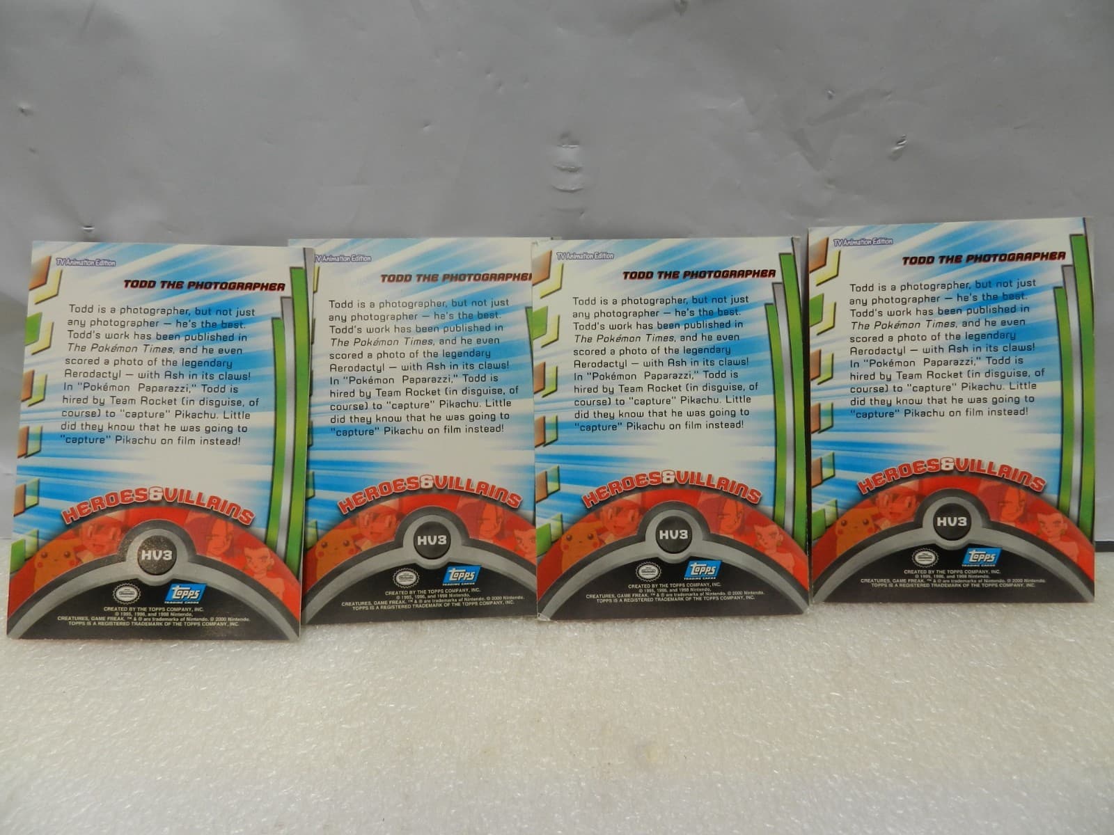 2000 Topps Pokemon Tv Animation Series Heroes And Villains Cards Y78JJ - Thumbnail 10