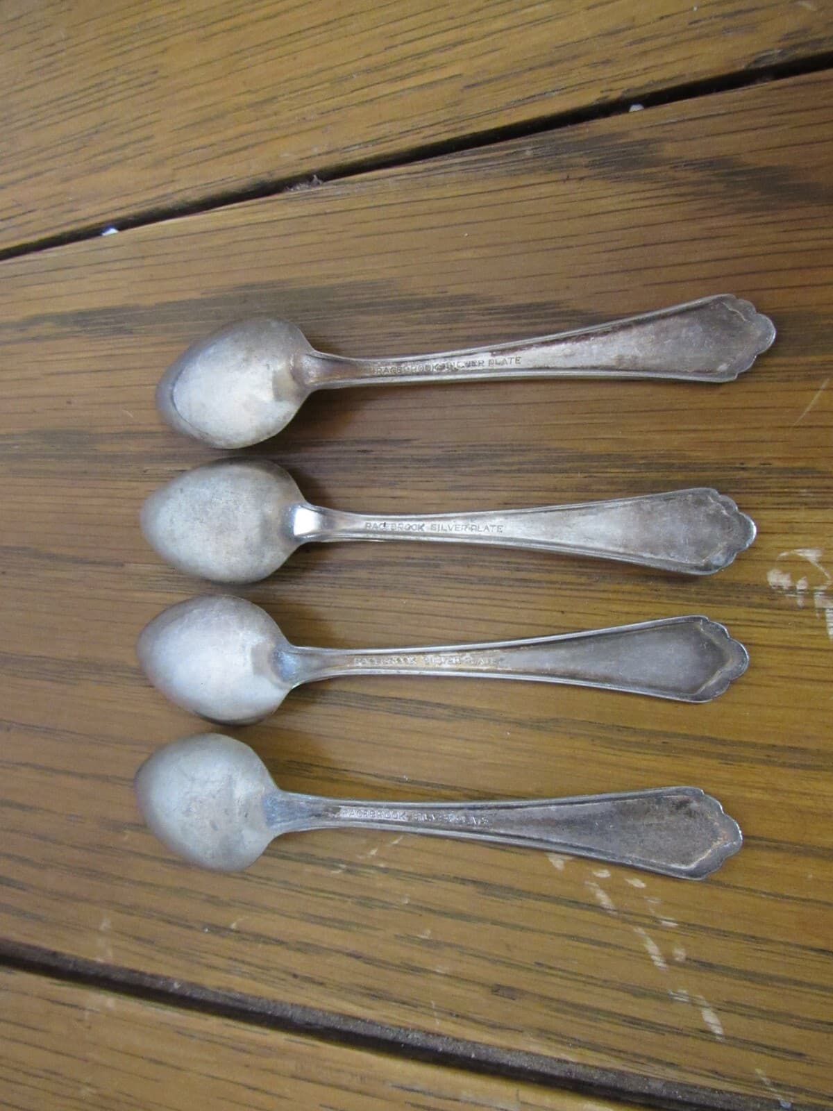 4 Racebrook 1937 LYNBROOK 4 Salt Baby Teaspoon Spoons G31K - Thumbnail 3
