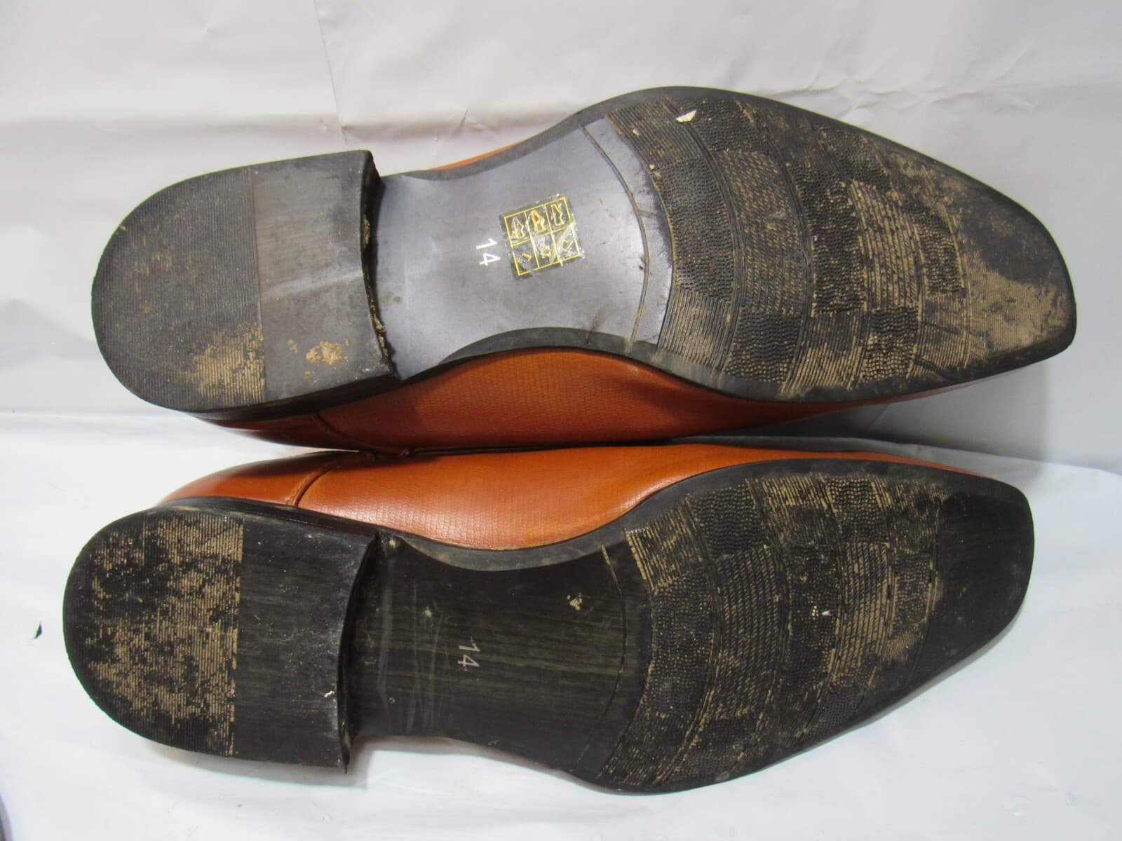 Bruno Marc Men Gordon Leather Classic Dress Shoe Slip On Size 14 brown (P61K - Thumbnail 10