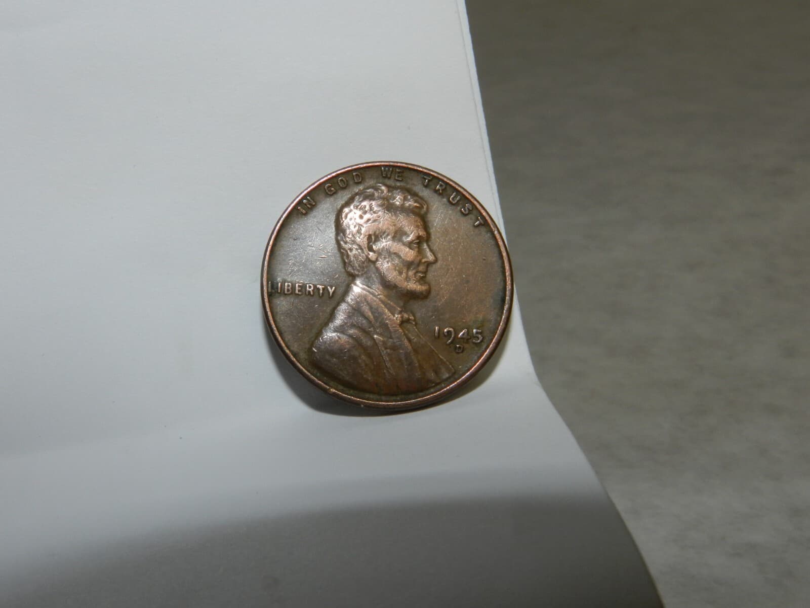 1945 D Lincoln Wheat Cent Circulated Ungraded (M26K) - Thumbnail 3