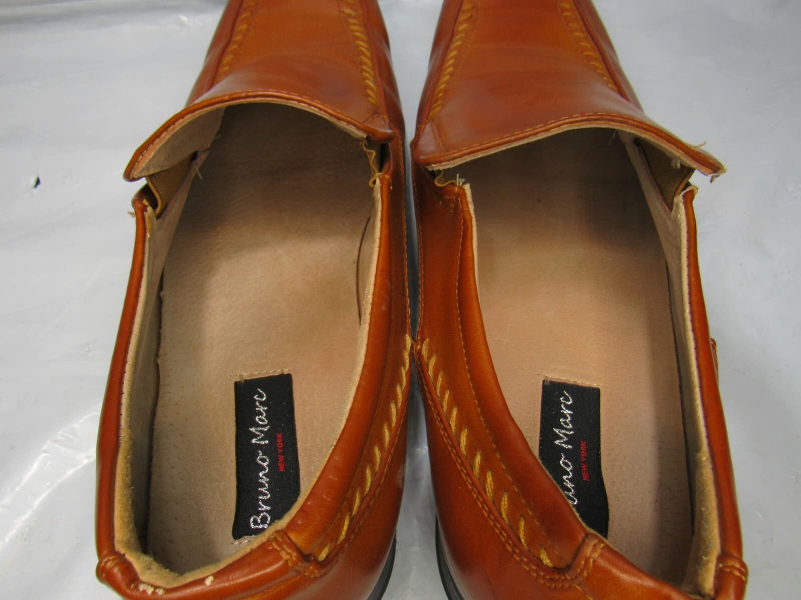 Bruno Marc Men Gordon Leather Classic Dress Shoe Slip On Size 14 brown (P61K - Thumbnail 6