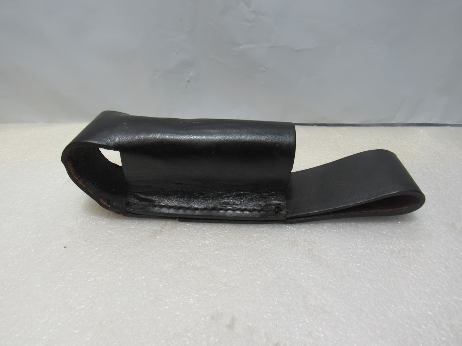 Vintage Black Leather Police Duty Expandable Baton Holder / Flashlight (W93JJ) - Thumbnail 2