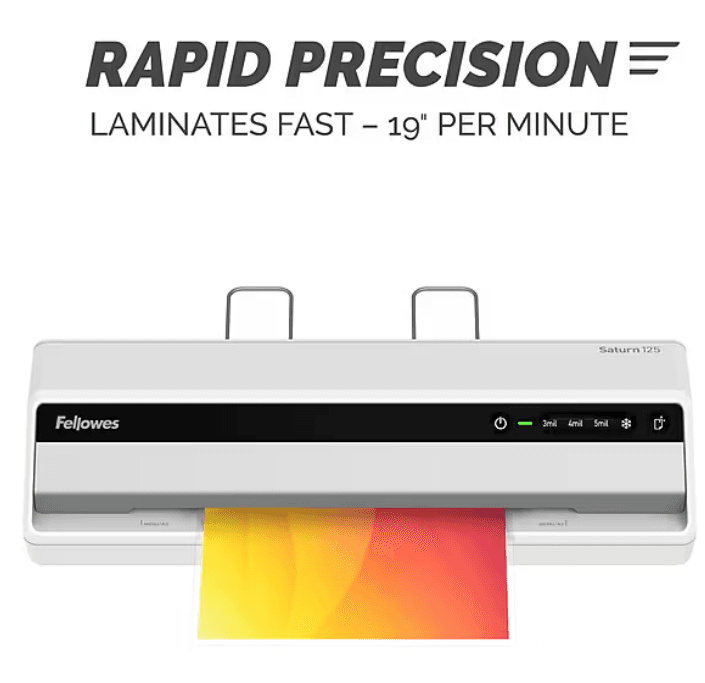 Fellowes Saturn 125 Thermal & Cold Laminator, 12.5" Width, White (5736601) Y74K - Thumbnail 22