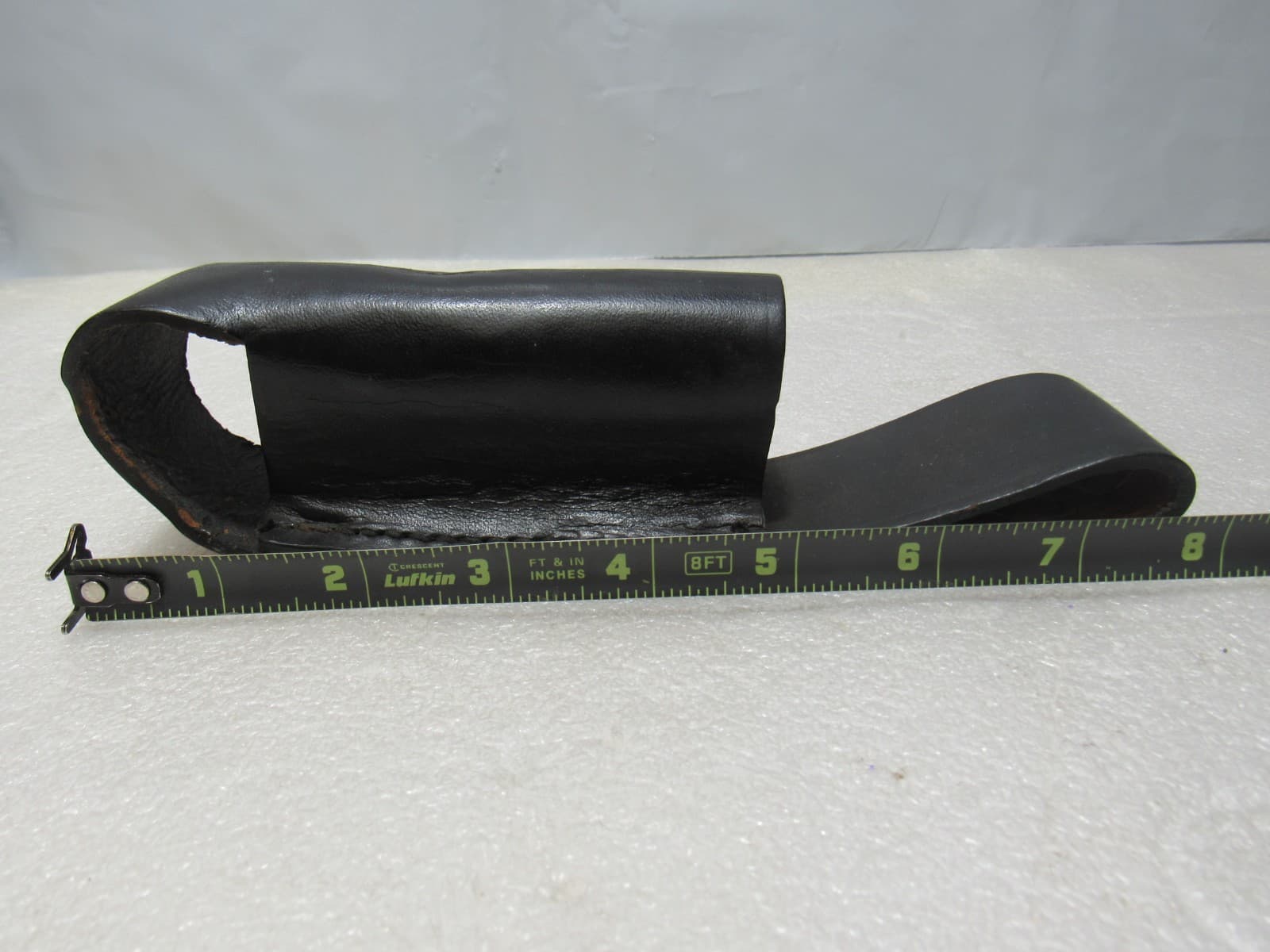 Vintage Black Leather Police Duty Expandable Baton Holder / Flashlight (W94JJ) - Thumbnail 4