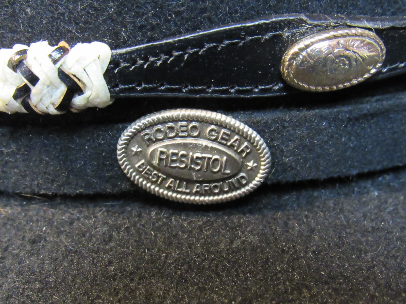 Vintage Resistol Guthrie Western Felt Cowboy Hat Black Size 7 Oval 4" Brim K37K - Thumbnail 10