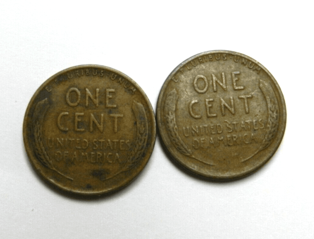 2 x 1942 Lincoln Wheat Penny No Mint Mark Circulated M33K - Thumbnail 2