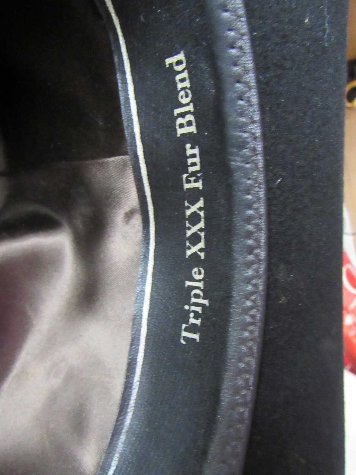 Vintage CHARLIE 1 HORSE Custom Designed Black Cowboy Hat Fur Blend 21"-22" (K38K - Thumbnail 8