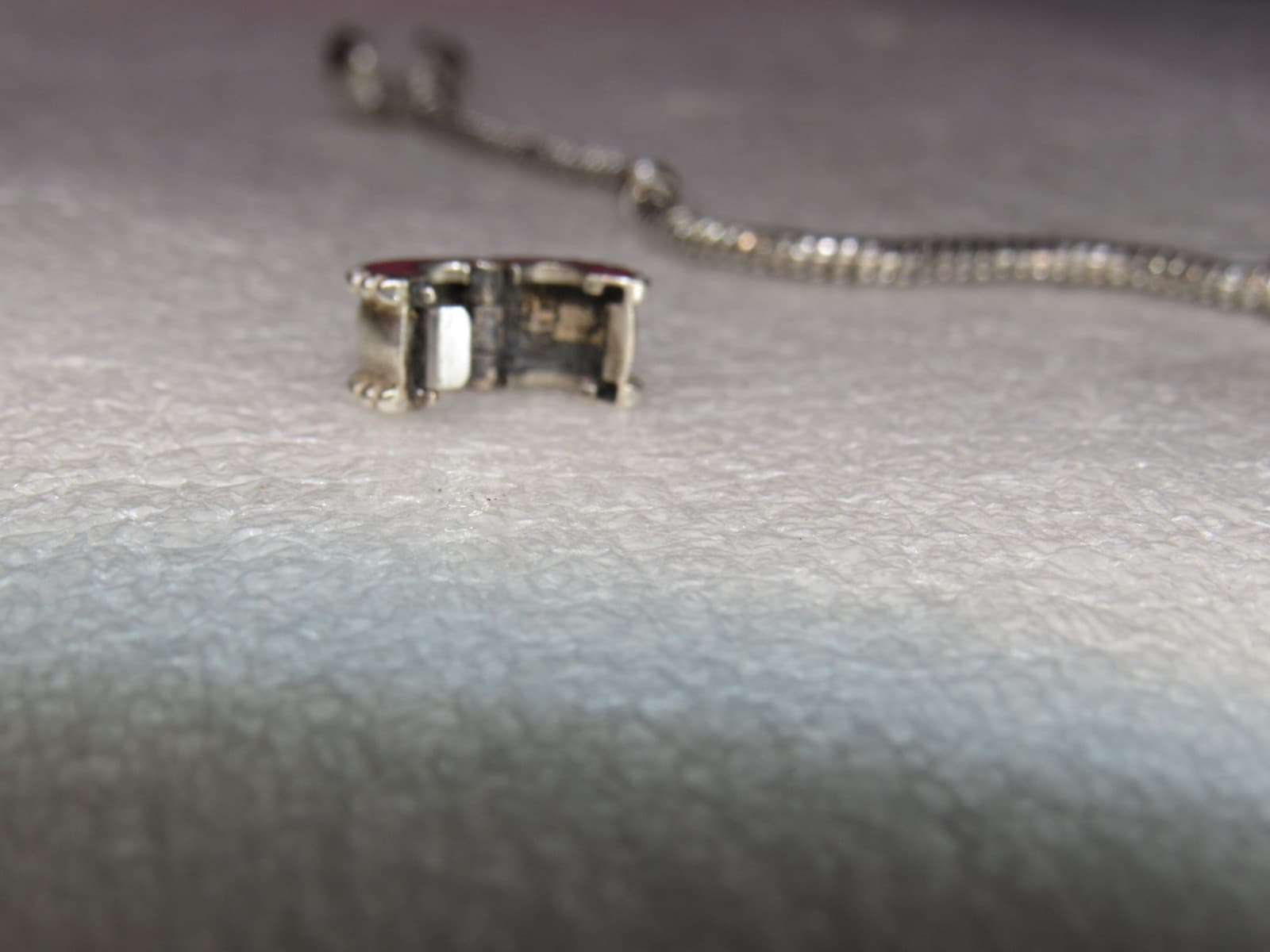Pandora Silver Snake Bracelet - 1 Charms Included 7" (K36K) - Thumbnail 7