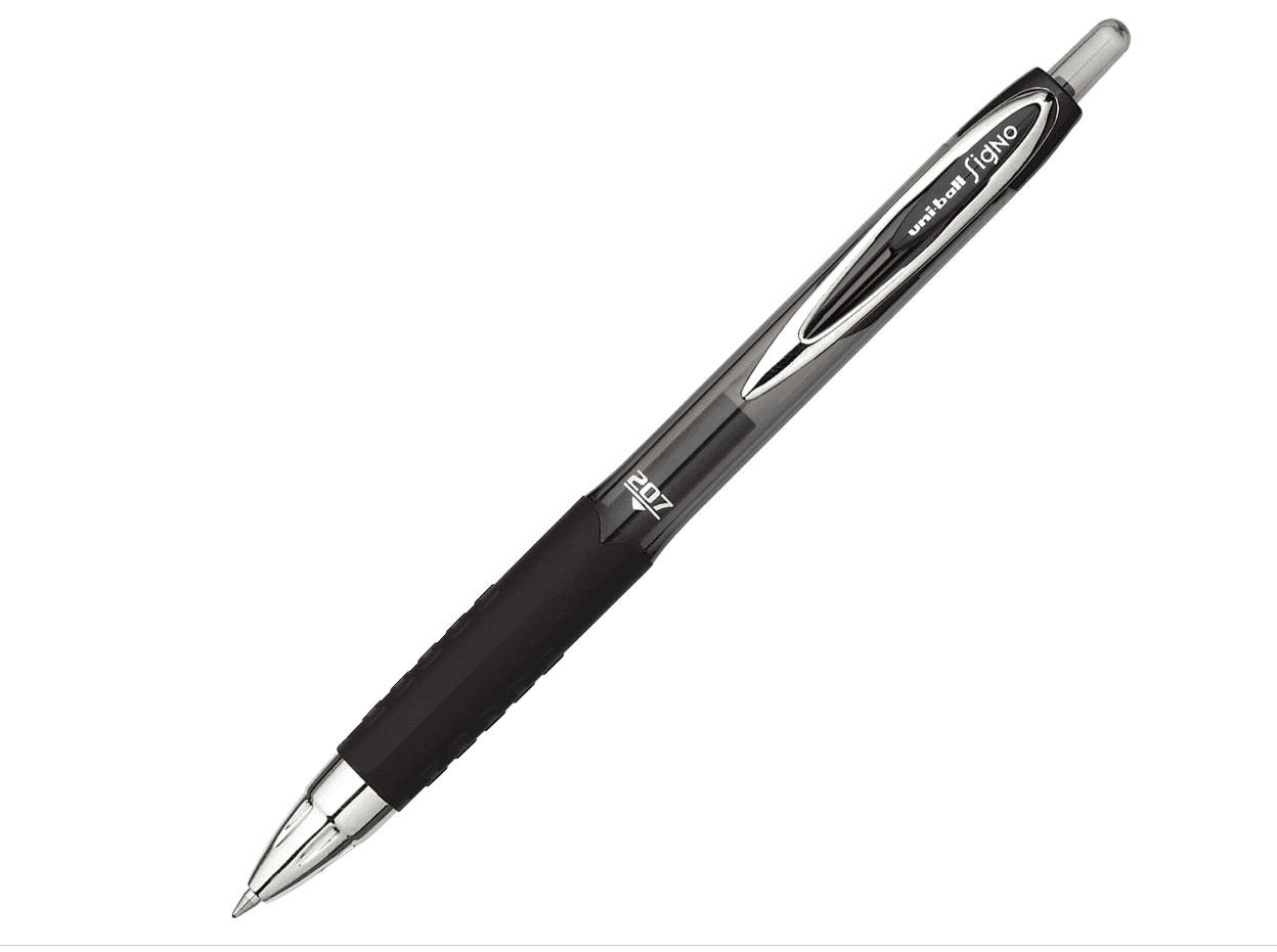uni-ball 207 Retractable Gel Pen, 0.7 mm Medium Tip, Black, Pack of 36 C5K - Thumbnail 3