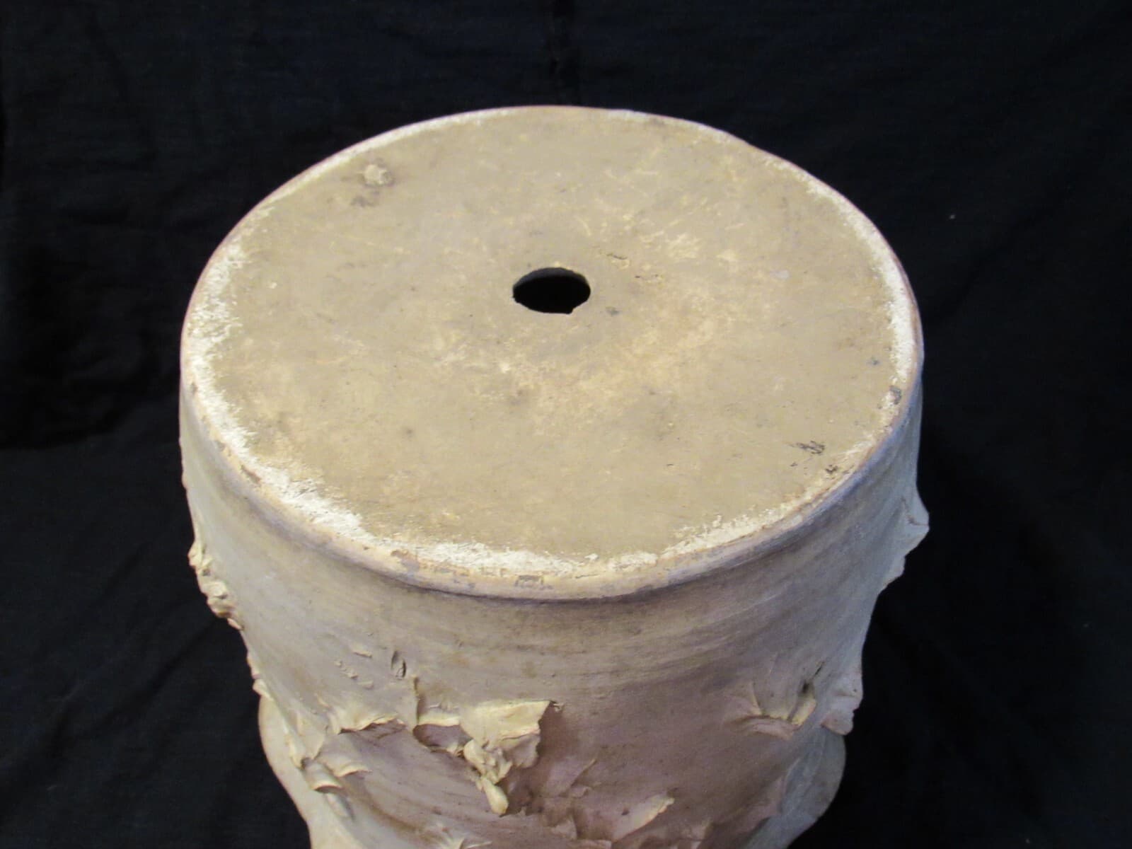 Handmade Textured Pinch Clay Planter Flower Pot 7 1/2" Tall (U68S) - Thumbnail 4